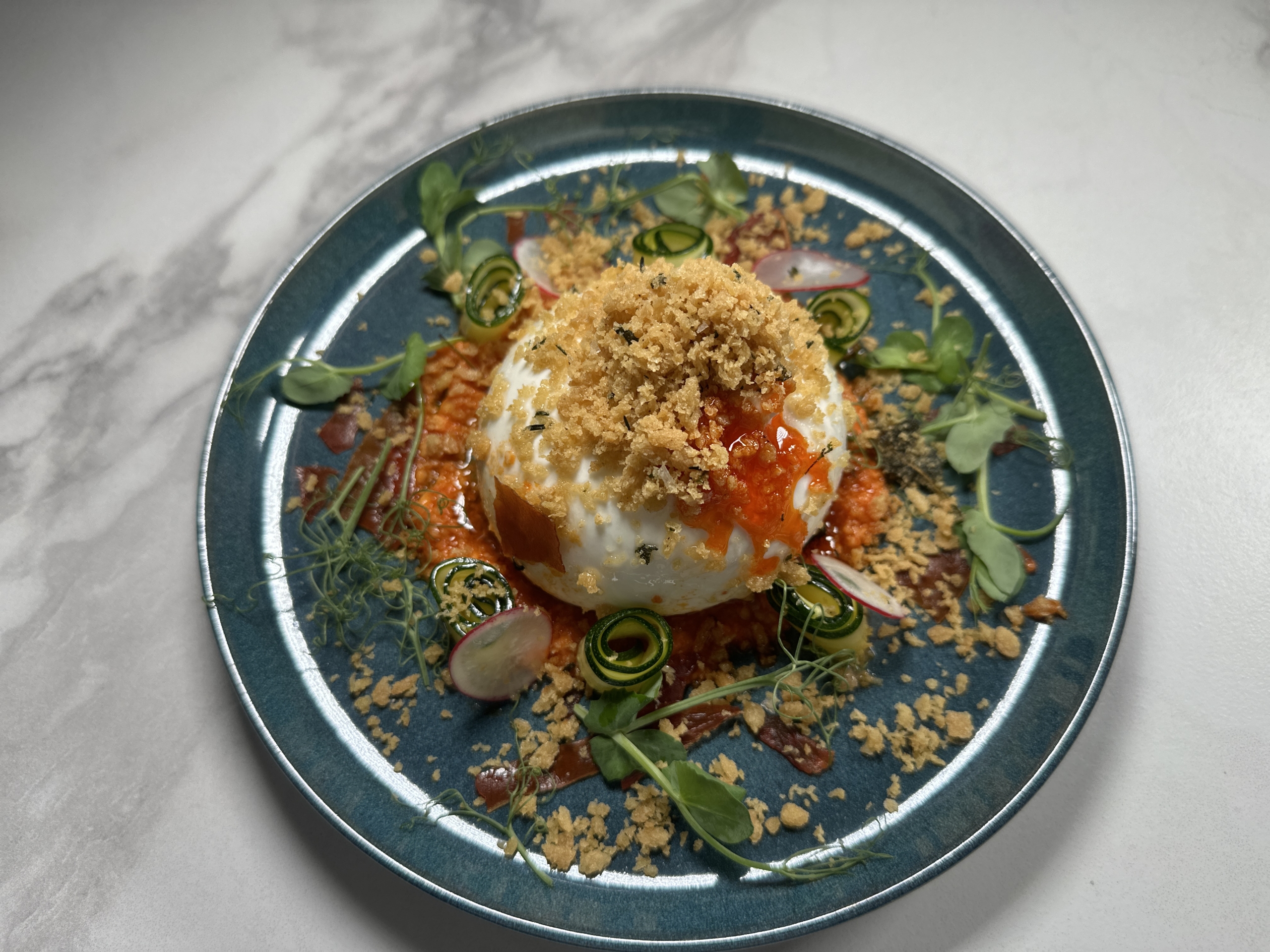 Burrata, Romesco, Truffle Honey, & Chilli Oil - Galbani